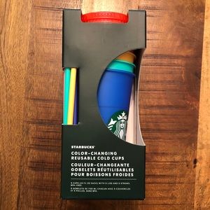 Starbucks 2020 Color Changing Cold Cups w/ Straws